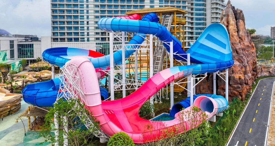 Interstella Spiral Slide + Giant Wave Rolling Slide Combination